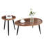 Ensemble de 2 tables gigognes Mid-Century en noyer