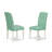 3 Piece Dining Set Contains a Round Dining Room Table with Dropleaf and 2 Pond Faux Leather Upholstered Parson Chairs, 42x42 Inch, Linen White-223575466-223575467-145688455