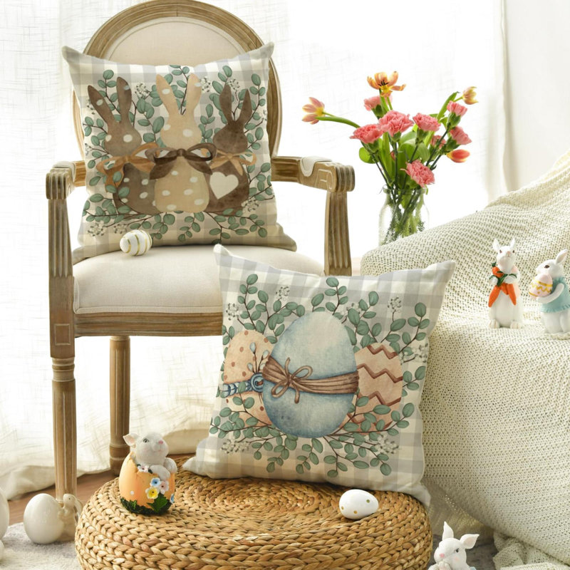Plaid Reversible Pillow Cover