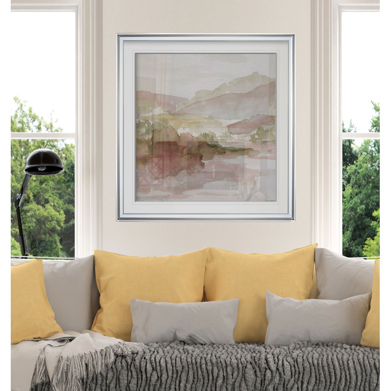 « windscape », reproduction encadrée, H 17,5 po x l 17,5 po x P 1,5 po, Cadre argenté