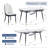 55'' - 79'' Extendable Sintered Stone Dining Table Set with Hidden Extension Leaf and Metal Legs-1816377424-1816377437
