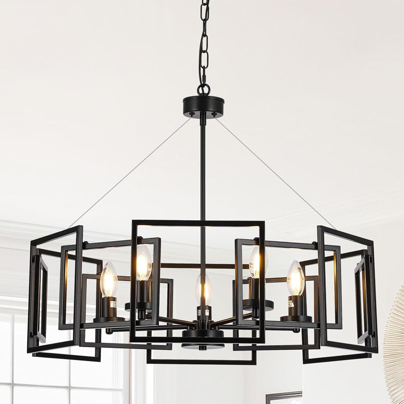 Black Geometric Pendant Light