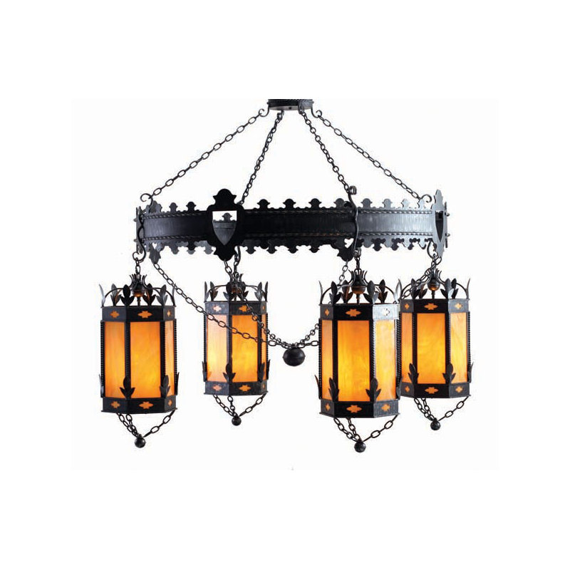 Valhalla 4 - Light Chandelier, New Mica, Corinth
