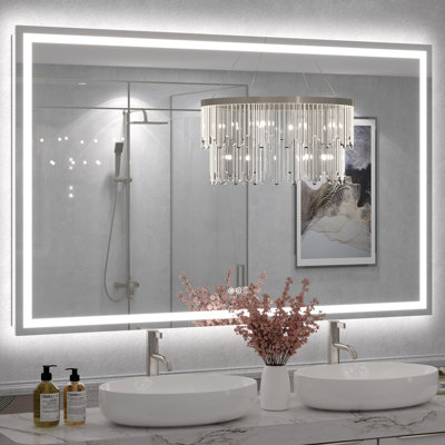 Molly Framelss or Framed LED Anti-Fog Tempered Glass Wall Bathroom Vanity Mirror - UL Certified
