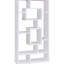 Bibliothèque géométrique blanche moderne à 10 tablettes