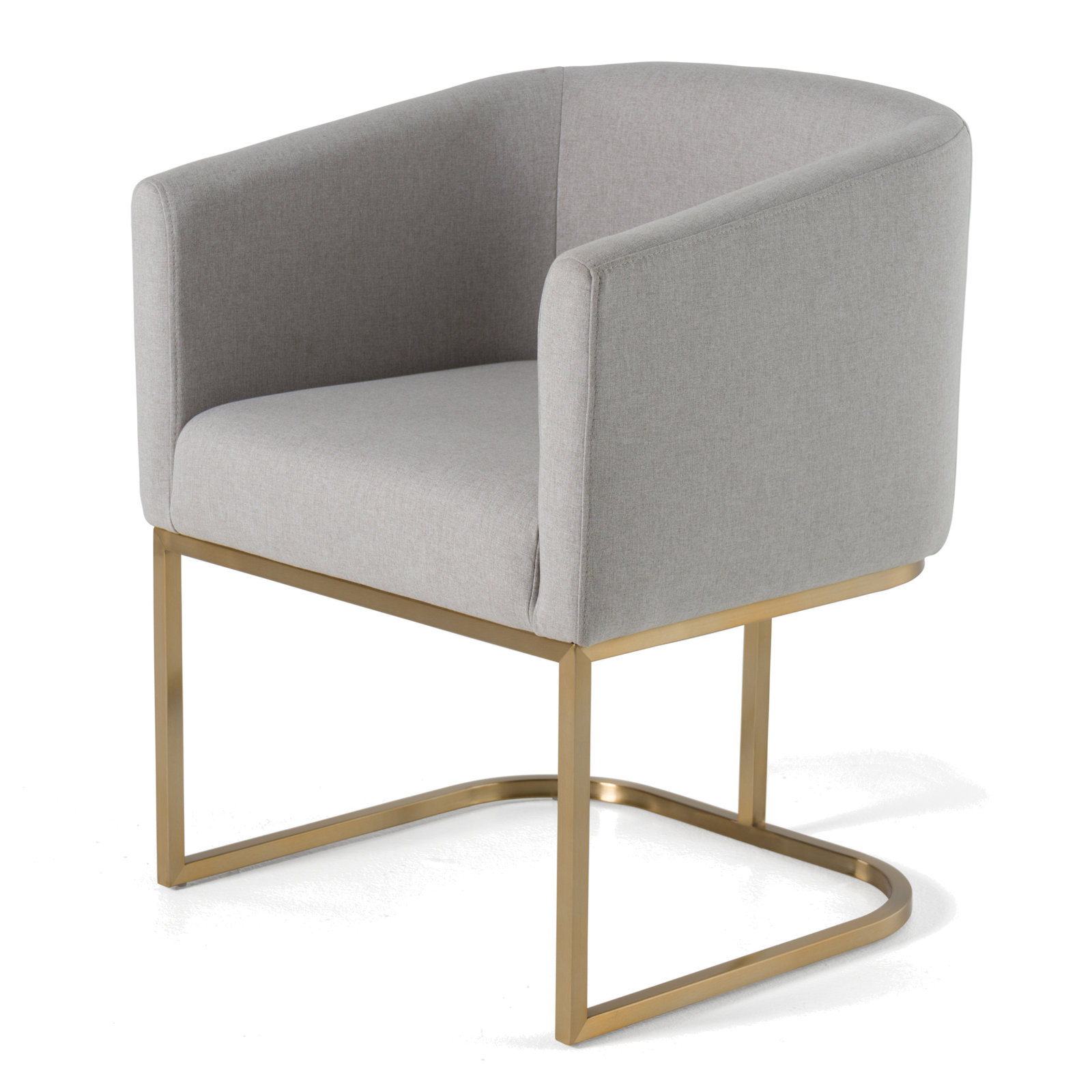 Echo Upholstered Arm Chair, Light Gray