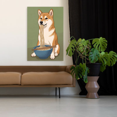 Art mural contemporain Shiba Inu