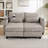 Sofas Couches, 63" Modern Convertible Loveseat, Storage USB Cup Holders for Living Room Bedroom | Tan Brown | Corduroy-124630845
