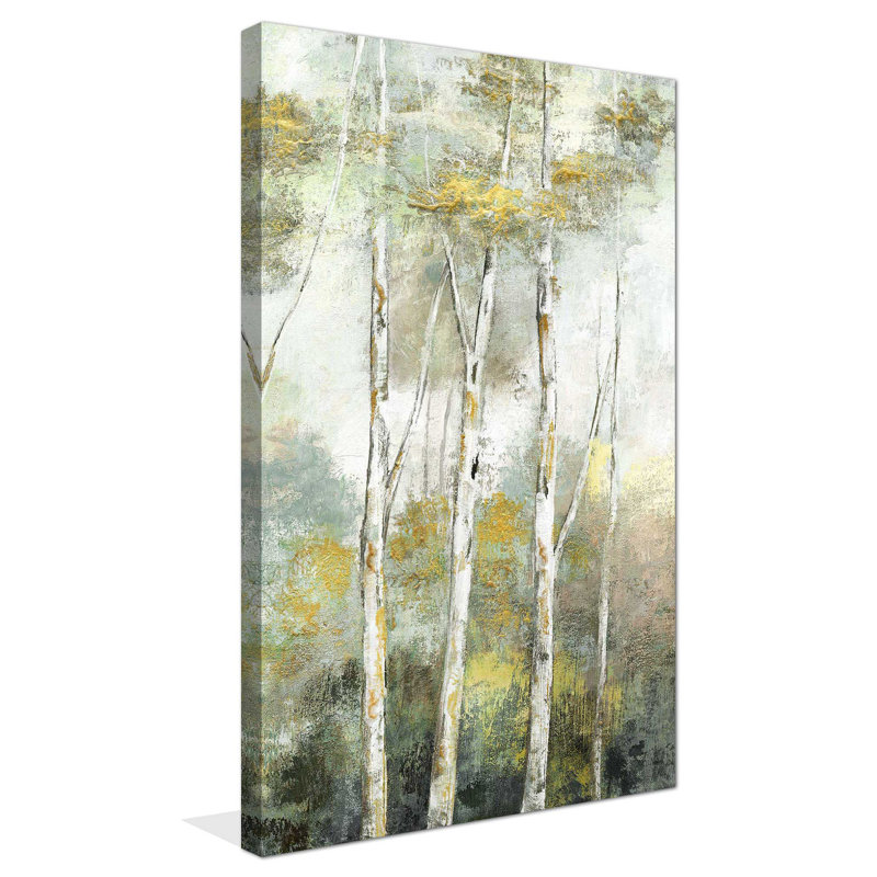 Twinkling Trees - Peinture, L 24 po x H 40 po, Toile tendue
