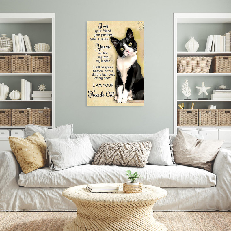 "Ermey I Am Your Tuxedo Cat 2", impression sur toile, H 36 po x l 24 po x P 1,25 po