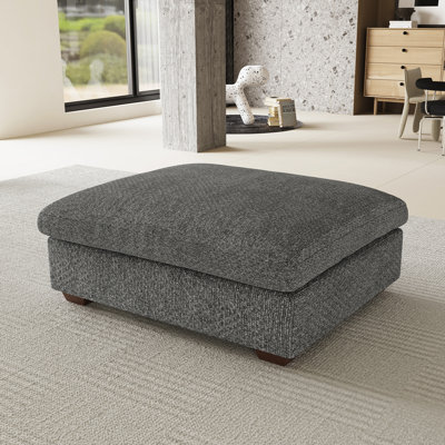  Kasi 36.2'' Upholstered Rectangle Chenille Ottoman, Large Single Ottoman Modular Part For Sectional Sofa