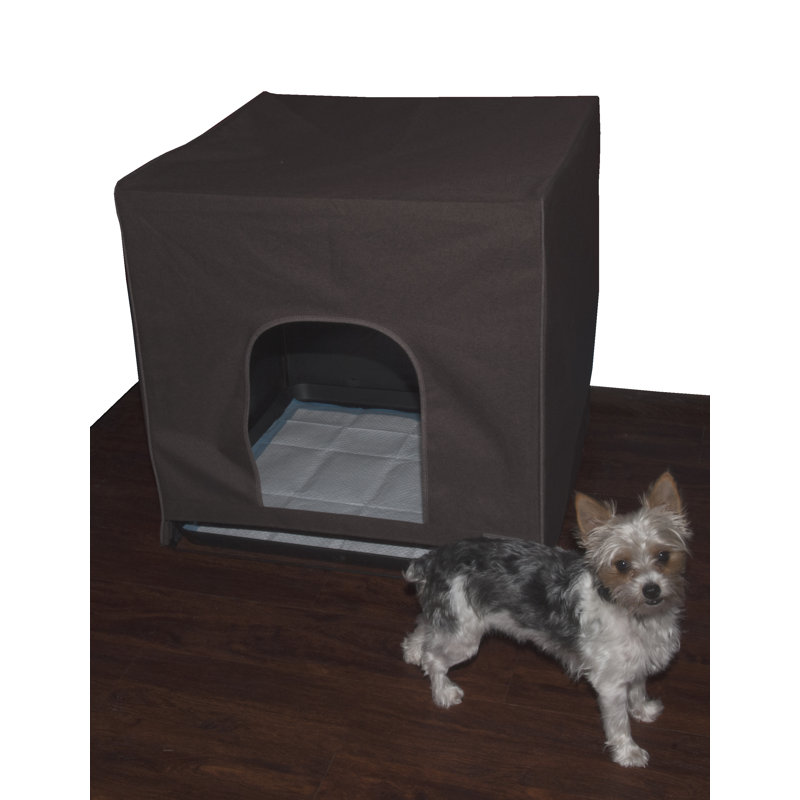 Pro Pawty Polyester Blend Litter Box Enclosure, 25" H x 25" W x 25" D, Espresso