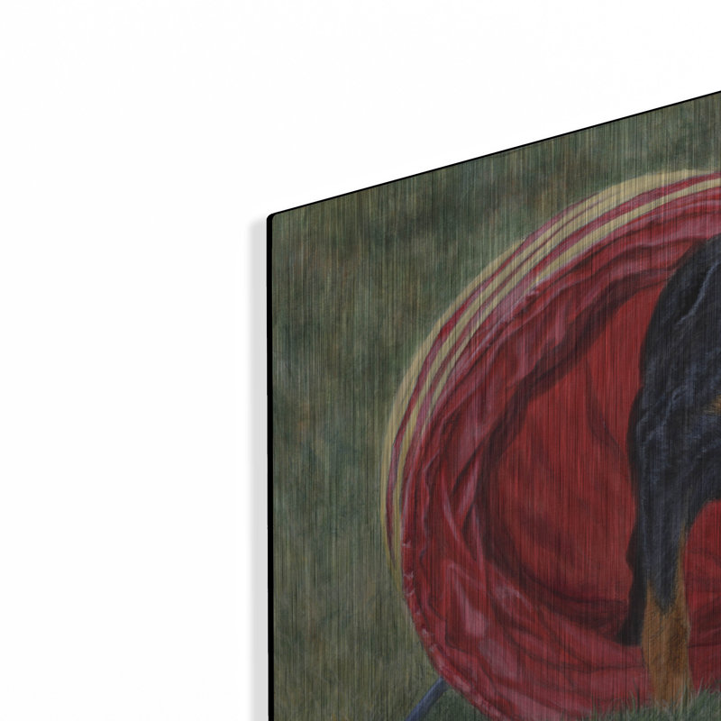 Art mural en métal Red Cutel The Edge par Darlene Pavlovich, H 16 po x l 24 po