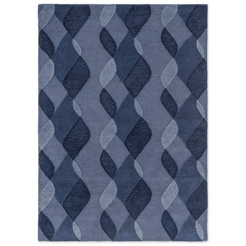 Wool Abstract Indoor Rug, Rectangle 4'7" x 6'7"
