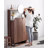 58.27" Brown Rectangular Solid Wood Shoe Storage