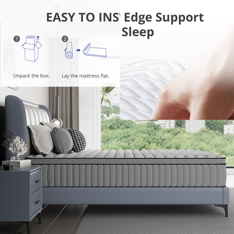 Sleep by Wayfair™ 12" Firm Hybrid Mattress, King