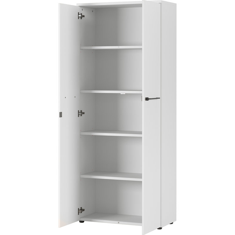Miabella 2 -Door 4 -Shelf, Light Grey