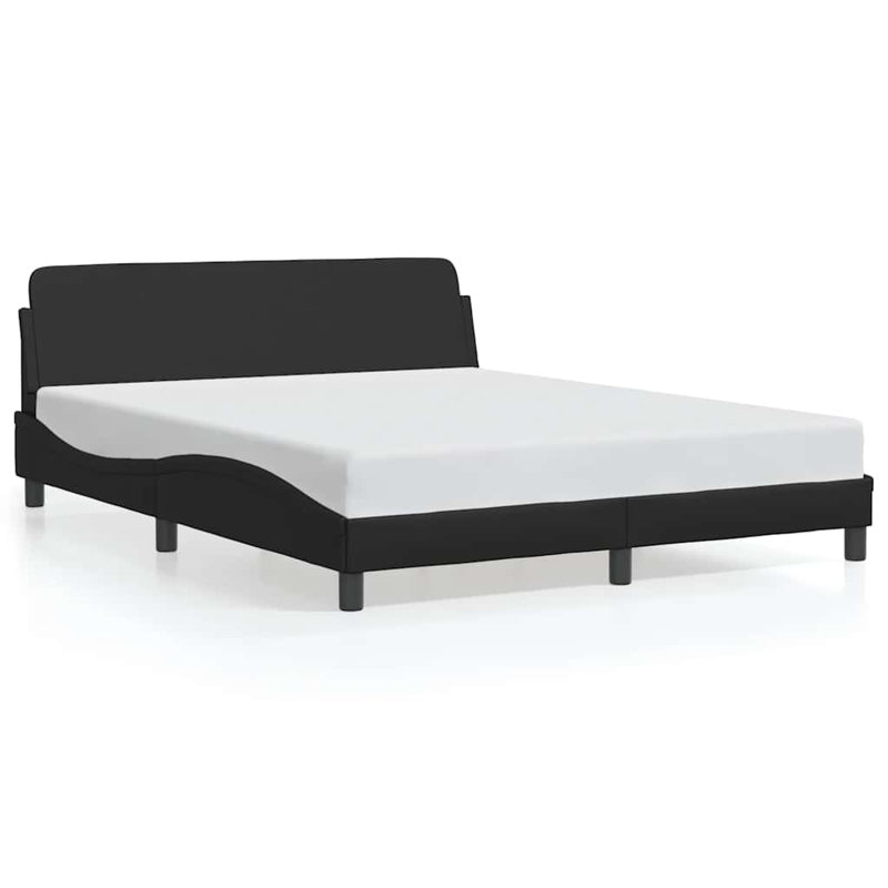 Cadre de lit vidaXL Dover noir 152 x 203 cm, Grand, Noir