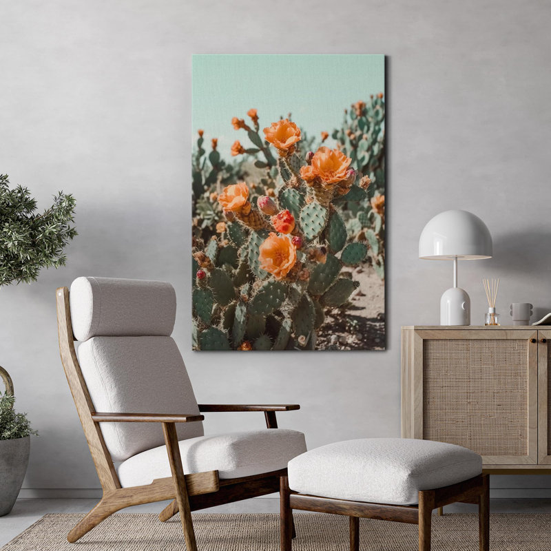 «Blooming Saguaro Cactus Southwest» sur toile, H 18 po x l 12 po