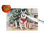 Grande planche à découper en verre Alaskan Malamute Cozy Christmas
