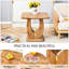 Table basse ergonomique en bois texturé, dimensions 23,6 x 23,6 po, bords arrondis, idéale pour une table d'appoint de détente de 23,6 po de largeur, 21,3 po de hauteur, convient pour une utilisation quotidienne