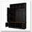 3-in-1 Hall Tree with 6 Hooks, Farmhouse Walnut Storage Bench with Adjustable Shelves-1083783696