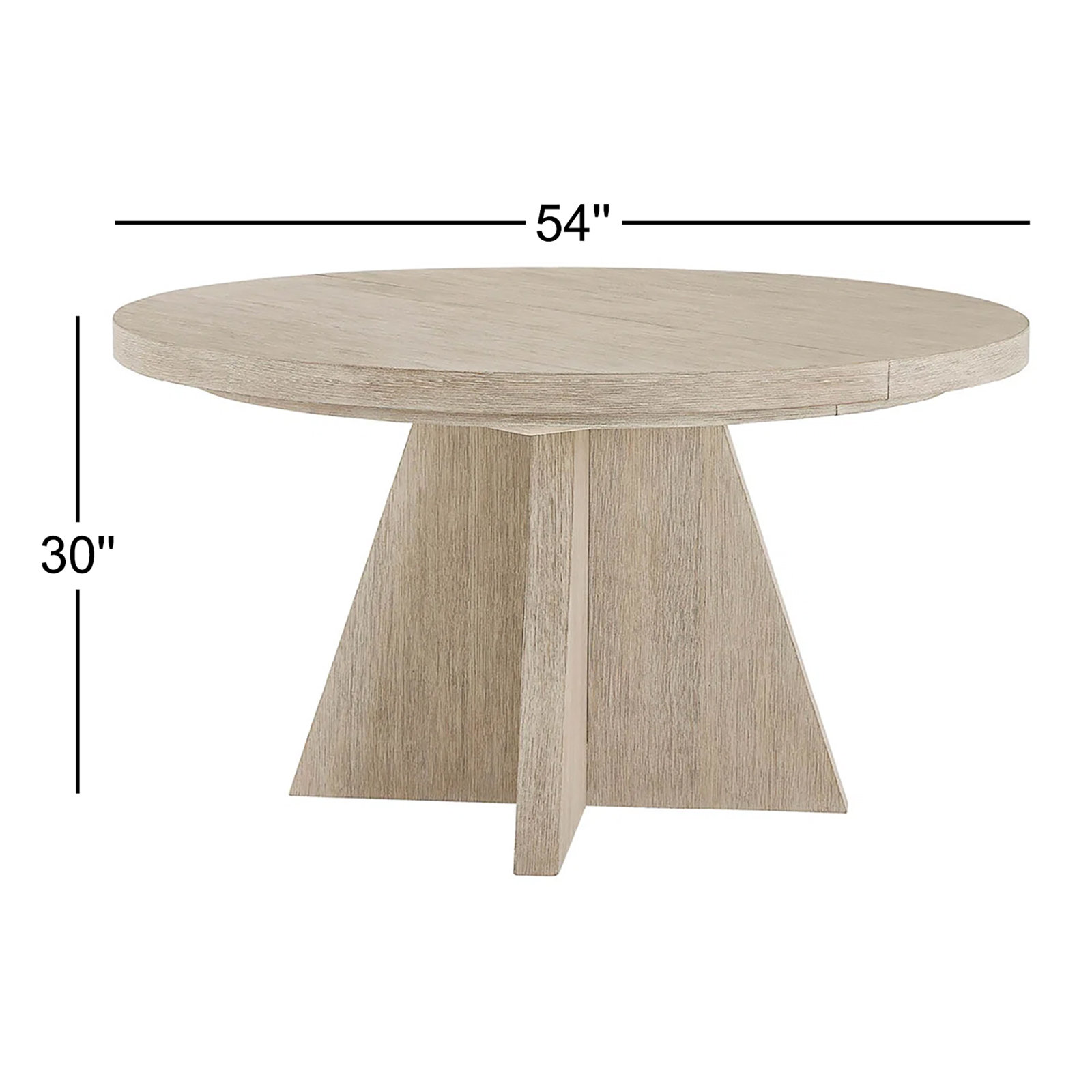 Queensland 54" Extendable Oak Dining Table, Tan