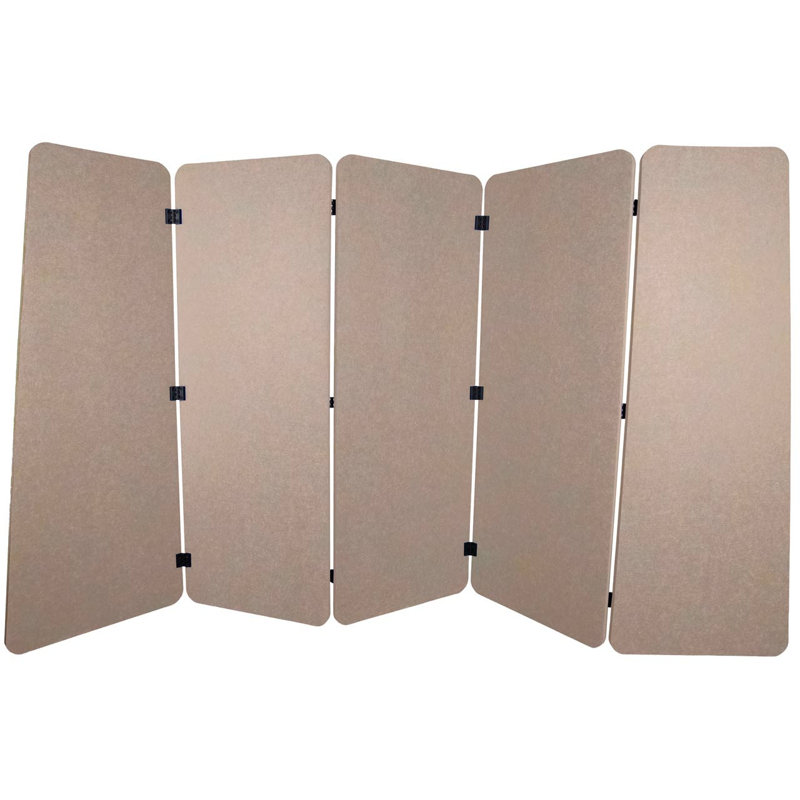 Paravent pliant, Noir, 5, H 60 po x l 120 po x P 6 po
