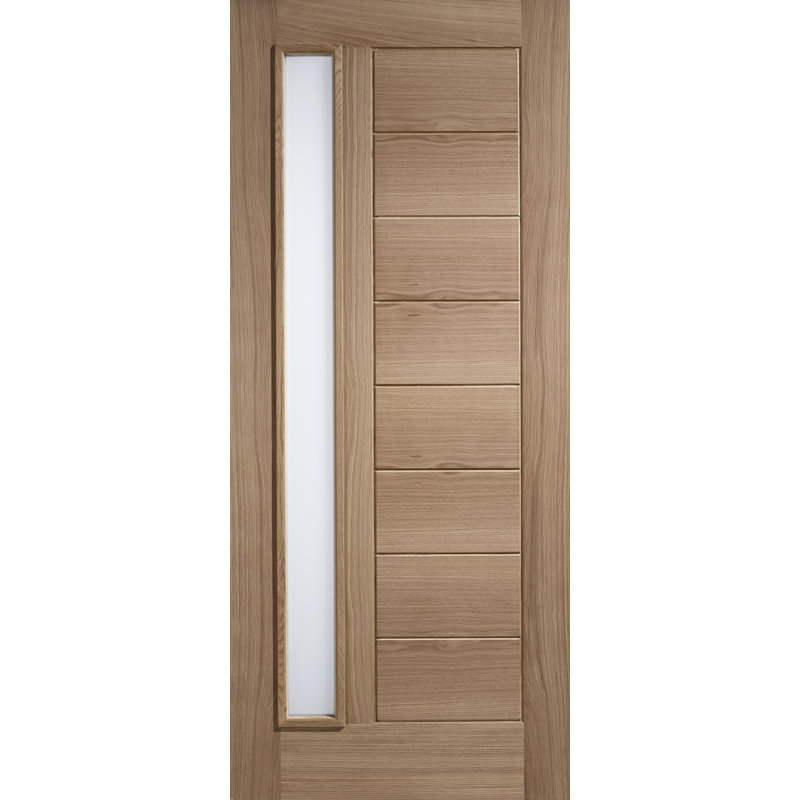 Goodwood Glazed Oak External Door, 198.12 cm H x 83.82 cm W x 4.4 cm D