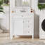 Meuble-lavabo moderne de 30 po avec lavabo rectangulaire et grand rangement-293245829