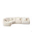 Canapé modulaire courbé 123.2, canapé modulaire en chenille nuage, quatre coussins-737732297