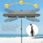 Novea 200cm X 120cm Rectangular Beach Parasol-880631487