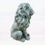 Statue de lion assis en oxyde de magnésium, décoration de jardin d'extérieur résistante aux intempéries et délicieusement détaillée