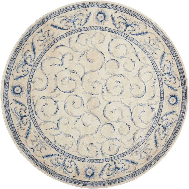 Greenquist Oriental Indoor Rug, Round 5'6"