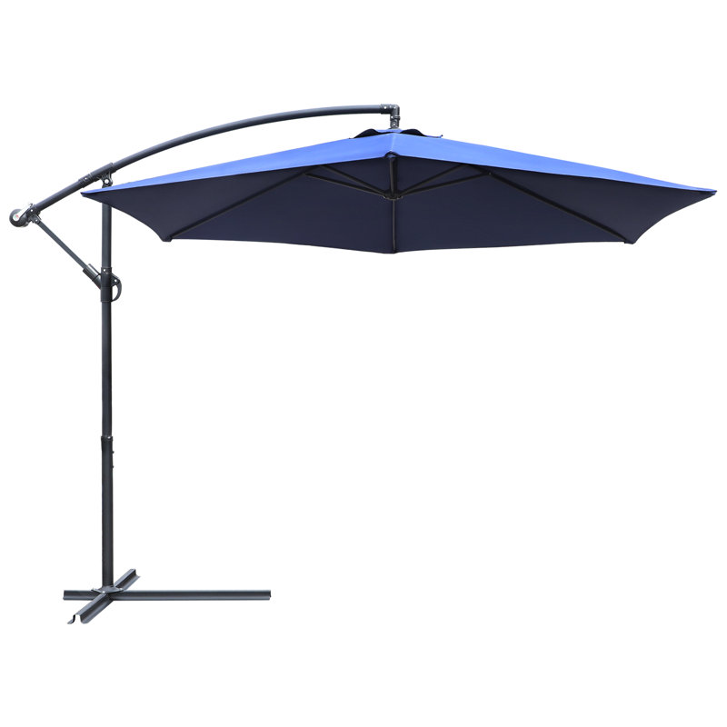 Parasol en porte-à-faux 10 pi Stuart, Bleu très foncé