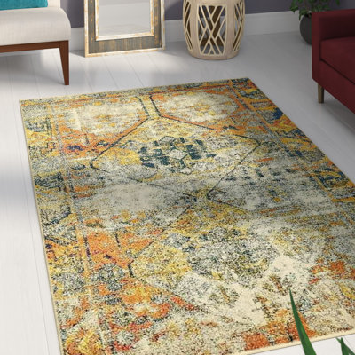 Ector Washable Geometric Indoor Rug
