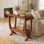 Solid Wood Pedestal Side Table Set-1206576651