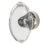 Oval Clear Crystal 1 3/4" Cabinet Knob