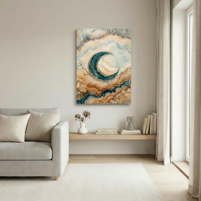 Ensemble de 1 tableau sur toile à motif de marbre, H 30 po x l 20 po, Wrapped Canvas