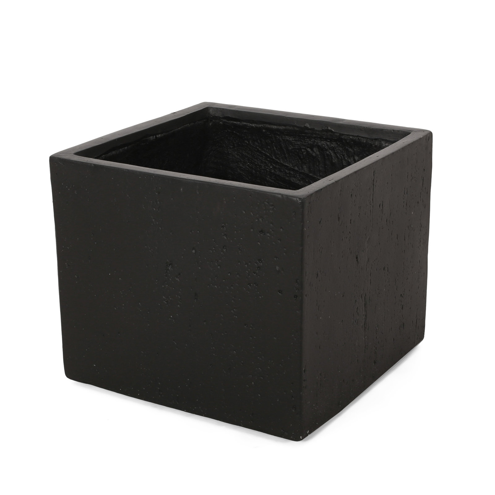Pot Planter, Black, 1, 18.75" H x 21.5" W x 21.5" D