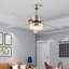 Ventilateur de plafond 48 po avec lumière DEL Tillison-2087769661