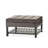 SQUARE OTTOMAN WITH STORAGE AND BOTTOM RACK