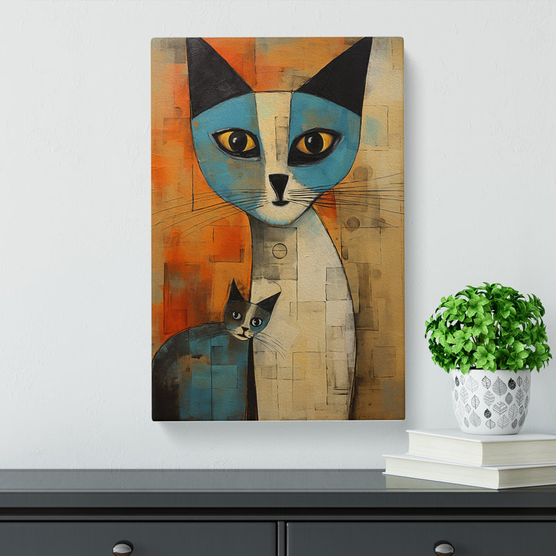 Ragdoll Cat Expressionism - Wrapped Canvas, 50cm H x 35cm W x 3cm D