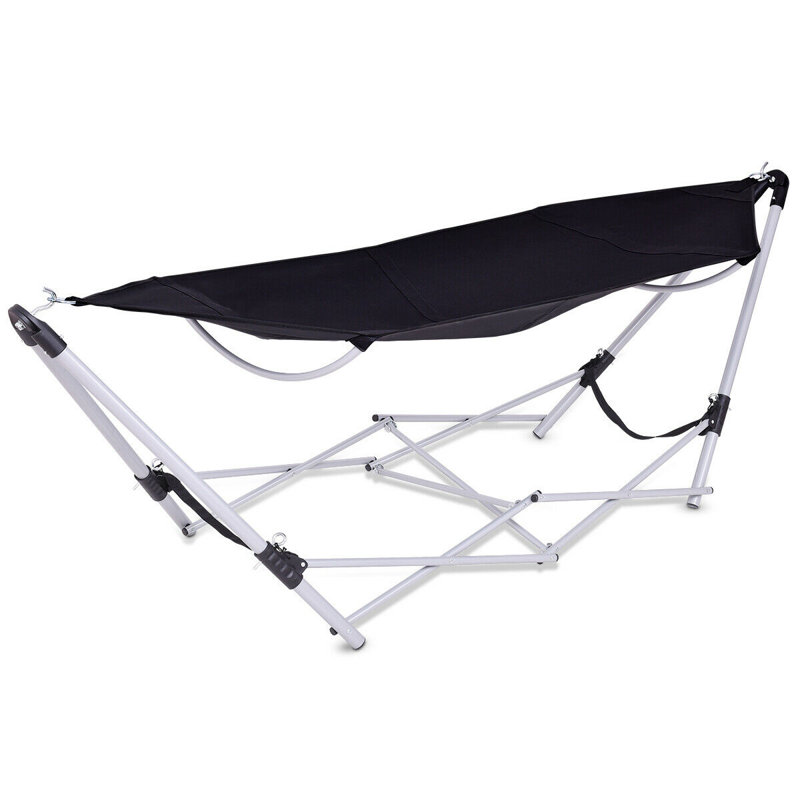 Braunstone Camping Hammock with Stand, Black