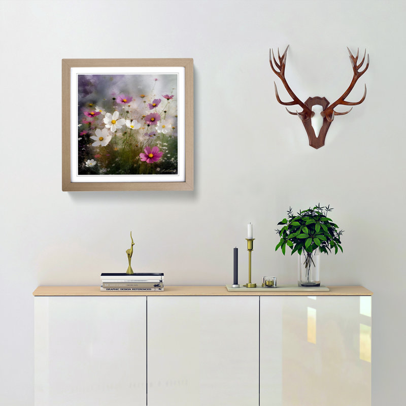 Cosmos Impressionism - Framed Print, Oak