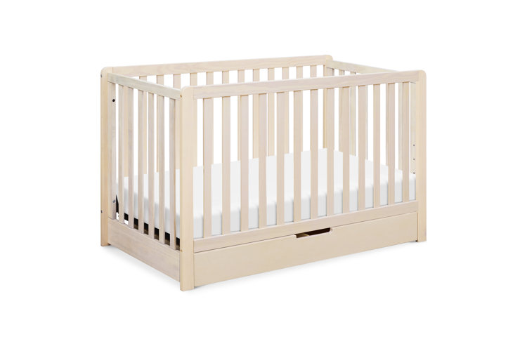 Beige changing mat for convertible cribs 60x120cm with removable cover