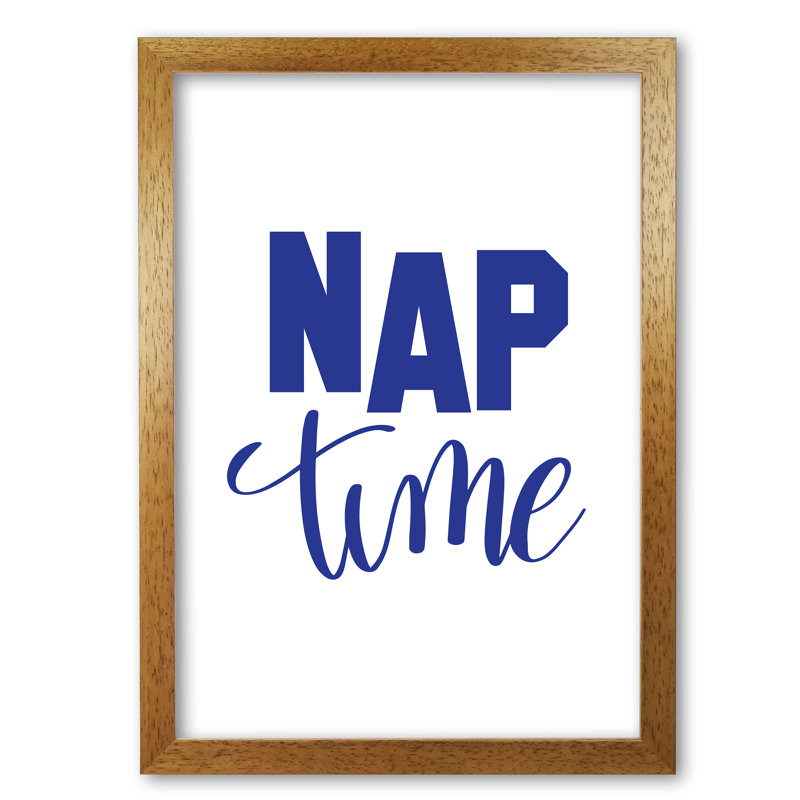Nap Time - Print, Honey Oak Frame, 30 cm H x 21 cm W x 5 cm D