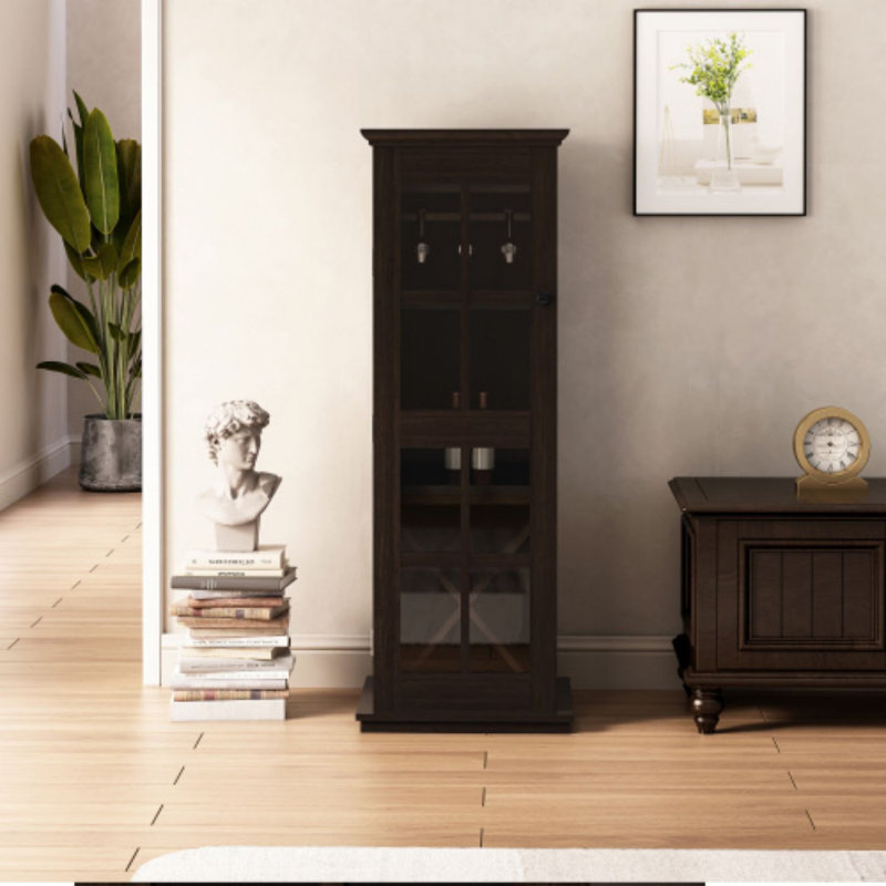 Armoire de rangement simple en bois massif et manufacturé (H 50,2 po x l 17,32 po x P 15,24 po)