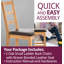 47cm H Fabric Upholstered Ladder Back Side Chair-1351900298