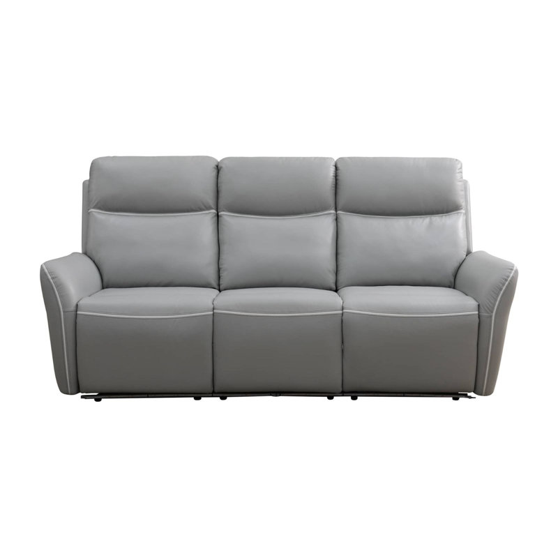 Canapé inclinable en cuir respirant gris clair